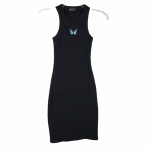 WHITE FOX ice Breaker Ribbed Mini Dress Butterfly NWT